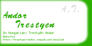 andor trestyen business card